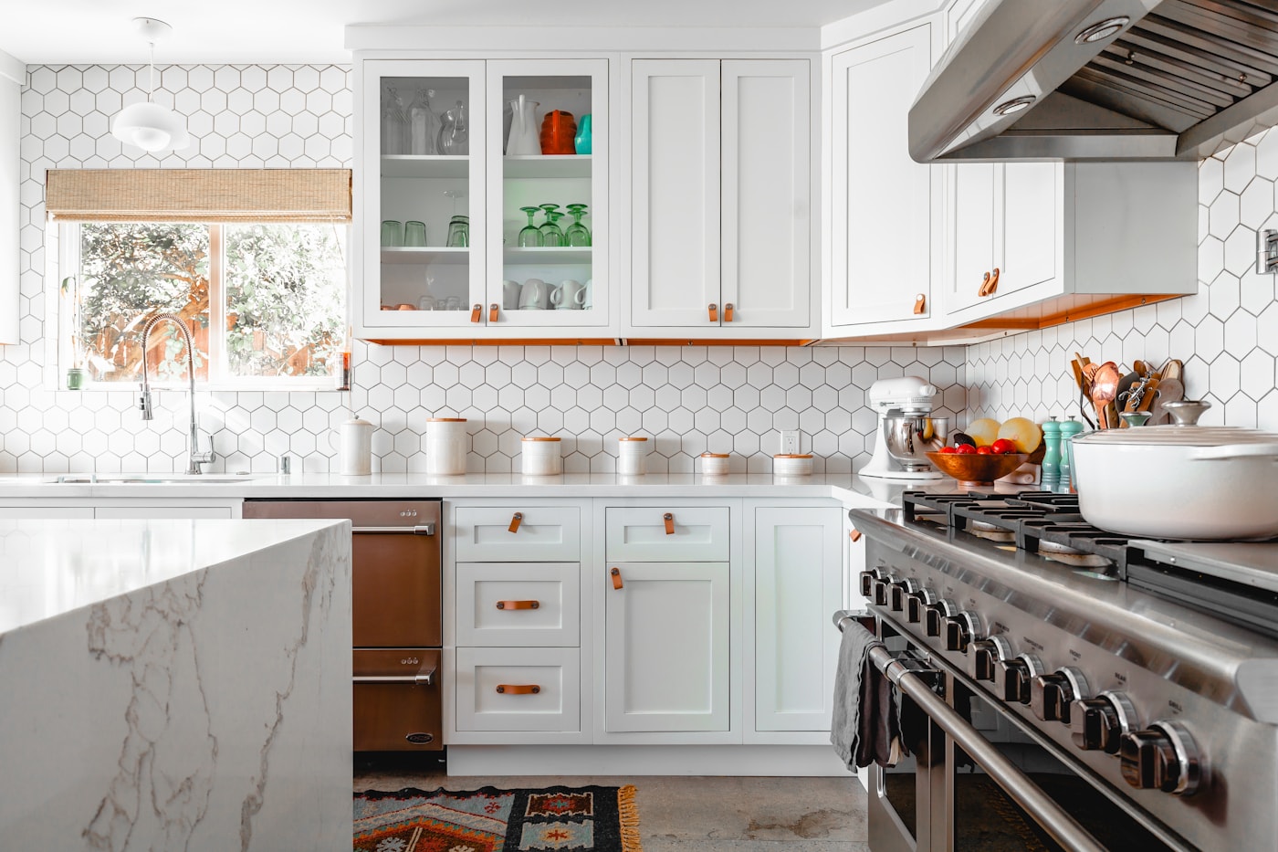A practical kitchen scene in a lived-in home
