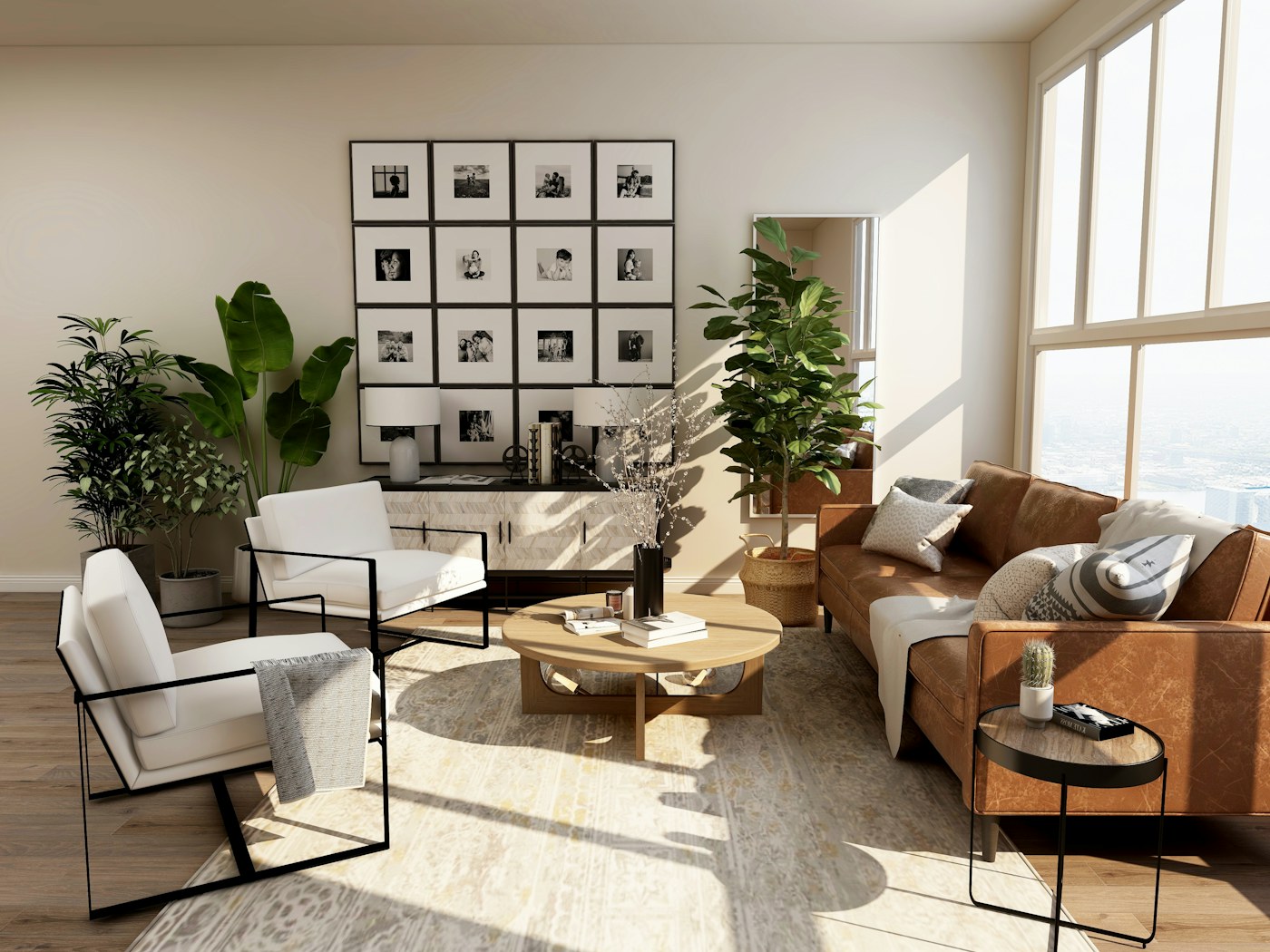 A practical everyday living scene in a lived-in home