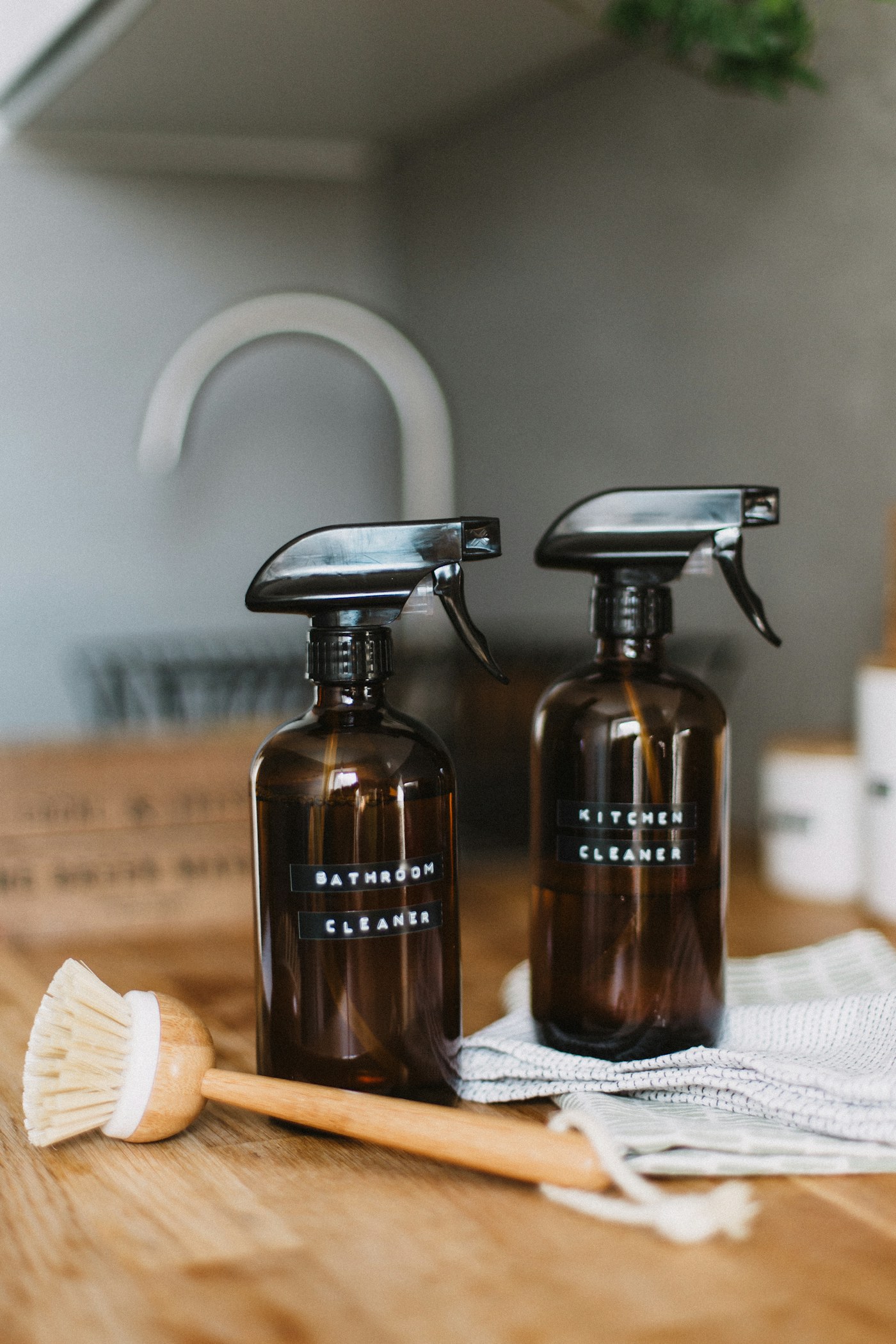 A practical cleaning & laundry scene in a lived-in home